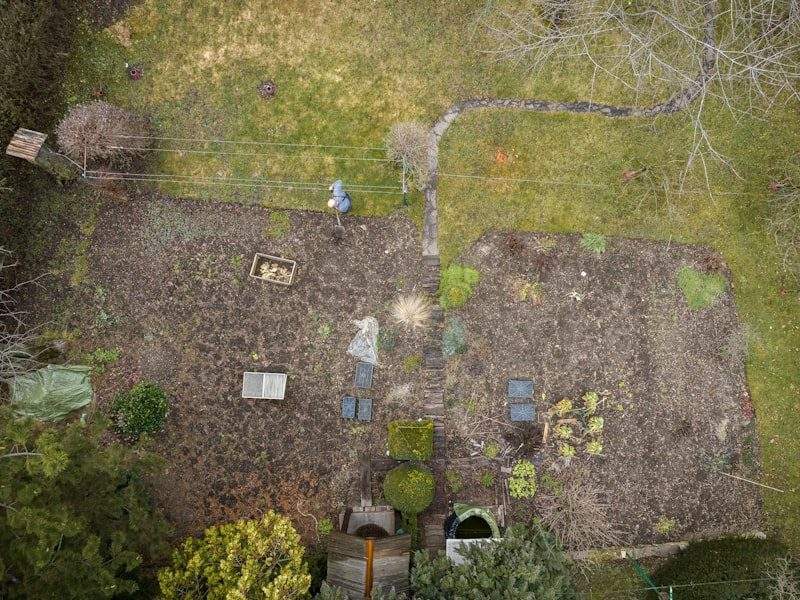 Yard debris before removal in the Hamptons, NY